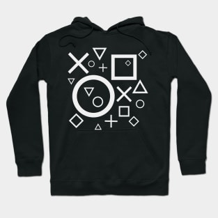 Primary Shapes (Black and White) Hoodie